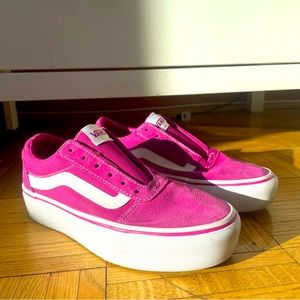 Vans Old Skool Skate Platform , Suede Magenta Pink Women’s Size 6
